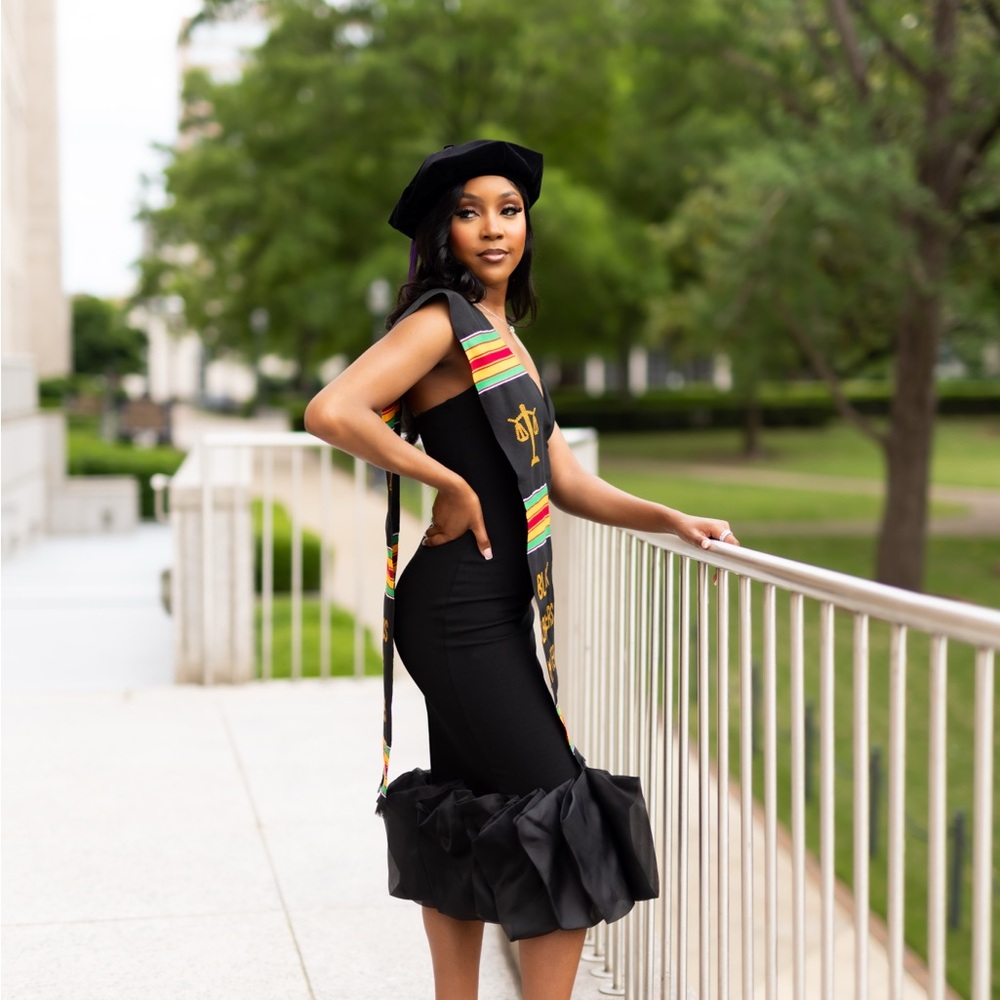 Elegant Black Dress with Ruffle Hem